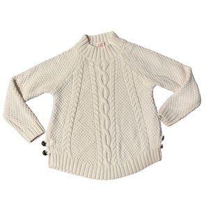 Girls cable knit sweater - size Large